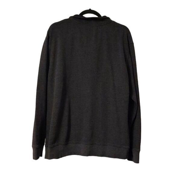 Men's Van Heusen Quarter Zip Charcoal Sweater XL - Picture 2 of 3